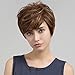 HAIRCUBE Short Wigs for Women Heat-Resistant Synthetic Wigs Color Brown Mixed Golden