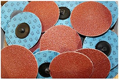 Car Builder Supply QC Type R Grinding Sanding Disc 3 inch 40 Grit Aluminum Oxide (AO) 25pc