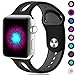 Haveda Sport Bands Compatible for Apple Watch 38mm/40mm, Soft Silicone Wristbands for Apple Watch, iWatch Series 4/3/2/1, Women Men Kids 38mm/40mm S/M Black/Grey
