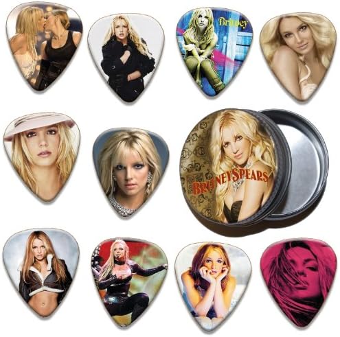 Britney Spears 10 X Guitar Plectrums & Tin ( Ltd. To 100 )