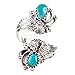 Turquoise Skies TSKIES Sterling Silver Natural Turquoise Adjustable Ring