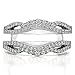 Sterling Silver Double Infinity Wedding Ring Guard Enhancer with Cubic Zirconia (0.49 ct. tw.)