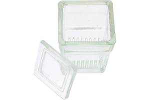 Mipcase Glass Coplin Staining Jar with Black Lid 9-Slide Capacity Transparent Dyeing Tank for Laboratory Slide Staining and Research