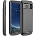 Galaxy S8 + Battery Case, Press Play Charging Battery Pack for Samsung Galaxy S8 Plus - 5000mAh Extended Battery Fast Charger Protective Case Power Juice Bank (Black)