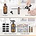 Glass Spray Bottle, Amber Glass Spray Bottles Set Roller Bottles for Essential Oils, Cleaning Products or Aromatherapy (16OZ x2, 8OZ x1, 4OZ x1, 2OZ x2 Dropper Bottle, 10ML x4 roller bottles)