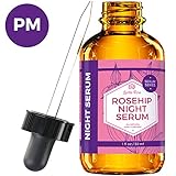 Rosehip Night Serum by Leven Rose - 100% Pure, Organic, Natural - Renews Skin, Brightens Complexion, Anti-Inflammatory, Anti-Aging - 1 oz