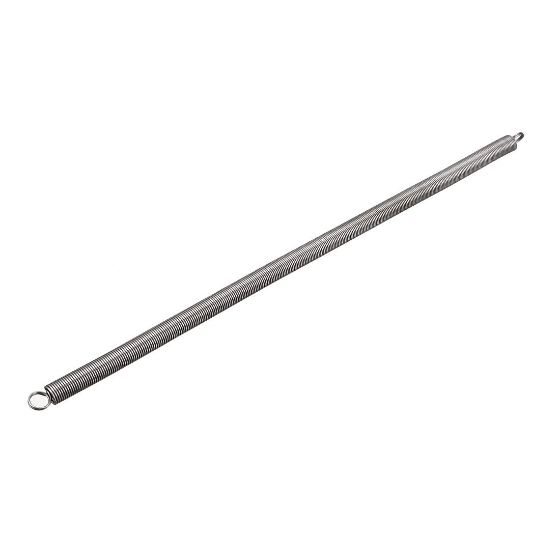 Sourcingmap Extension Spring - 1mm Wire Dia, 10mm OD, 300mm Free Length Spring Steel Small Dual Hook Tension Spring