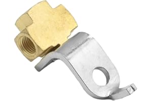 DUZFOREI 3/16 Inch Brake Line Tee with 3/8 Inch,24 Threaded Ports,Female Brake Line Tee with Mounting Bracket for Inverted Fl