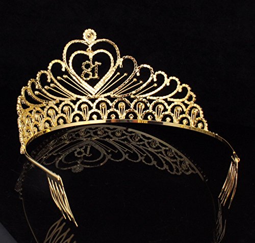Janefashions Eighteen Years Old 18 Birthday Party Rhinestone Tiara Crown Hair Combs T2305