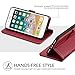 TUCCH iPhone 8 Plus Wallet Case, iPhone 7 Plus Case [Card Slot] Leather Flip Wallet Phone Case for iPhone 8 Plus / 7 Plus (5.5 Inch), Red
