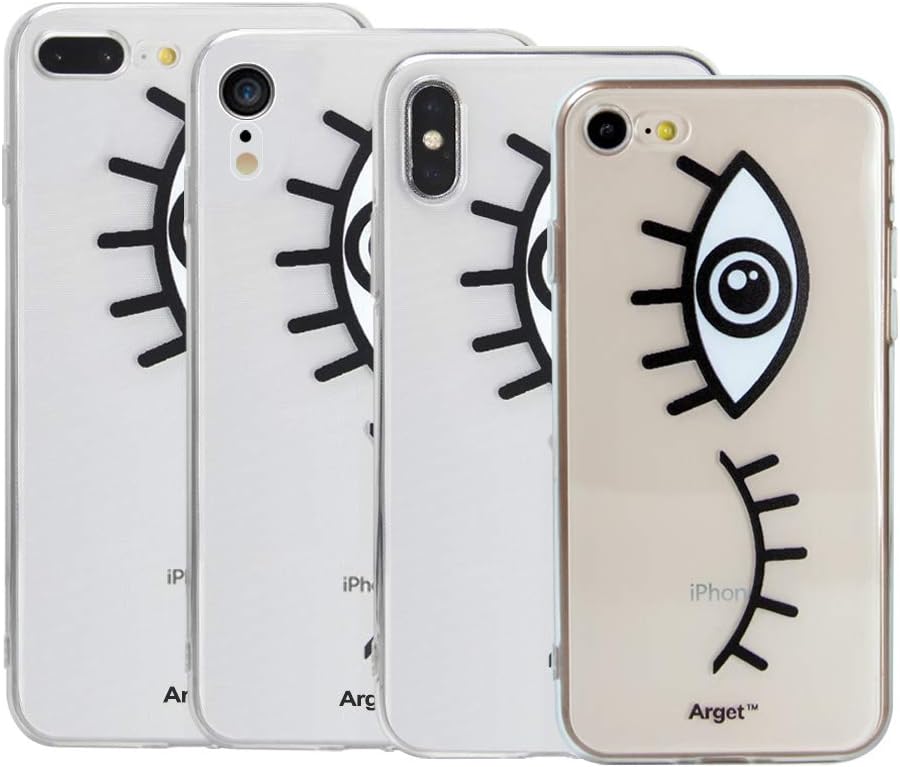 Hamsa Phone case Evil Eye Protection Cute, Luxury, Stylish, Funny, Wink iPhone case for All Ages. TPU for iPhone Sizes 7/8, 7s/8s, X/10, XR Made by Arget.