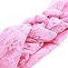 Iversan Baby Girl's Elastic Hair Hoops Headbands 6-pcs.(white,cream,black,tan,pink,light teal