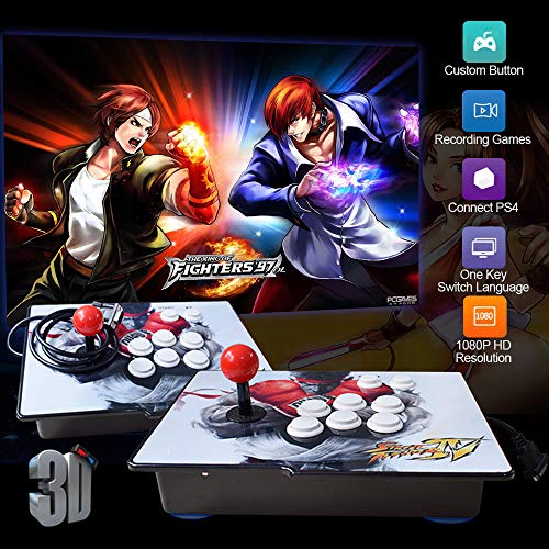 XFUNY Arcade Game Console 1080P 3D & 2D Games 2020 in 1 King of Fighters Pandora’s Box 3D 2 Players Arcade Machine with Arcade Joystick Support Expand 6000+ Games for PC / Laptop / TV / PS4 (SF)