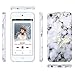 Dailylux iPod Touch 6 Case,iPod Touch 5 Case,iPod Touch 7 Case,Hard PC+ Soft TPU Edge Protection Ultra thin Shockproof Air Cushion Technology Cover for iPod Touch 5/6/7th Generation-White Marble