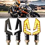 JMTBNO 4PCS Arrow Motorcycle Turn Signals Lights