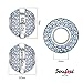 SOUFEEL September Birthstone Charm Dark Blue Swarovski Crystal 925 Sterling Silver Charms Fit European Bracelet