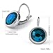 Leverback Dangle Earrings,UHIBROS Stainless Steel Cubic Zirconia Round Drop Earrings