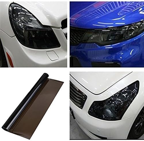 NewL 12 by 48 inches Self Adhesive Auto Car Tint Headlight Taillight Fog Light Vinyl Smoke Film Sheet Sticker Cover (light black) - Image 4