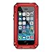 LIGHTDESIRE Water Resistant Shockproof Aluminum Military Bumper Shell Case for iPhone 6/6S - Red