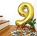 Tellpet Gold Number 9 Balloon, 40 Inch
