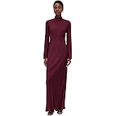 Hemant and Nandita Women's Bias Cut Mock Neck Maxi Dress