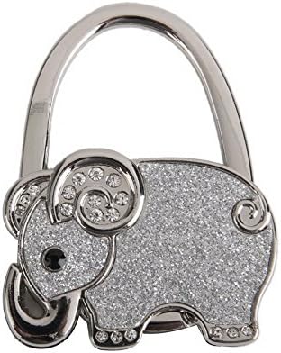 Table Foldable Purse Bag Rhinestone Elephant Hanger Handbag Hook Holder