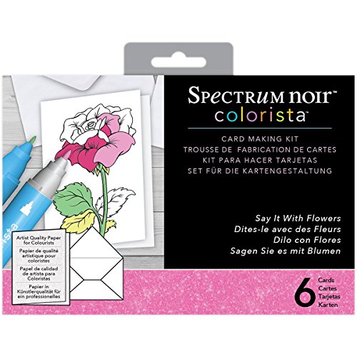 Colorista by Spectrum Noir Marker Card Making Kit, Say it with Flowers