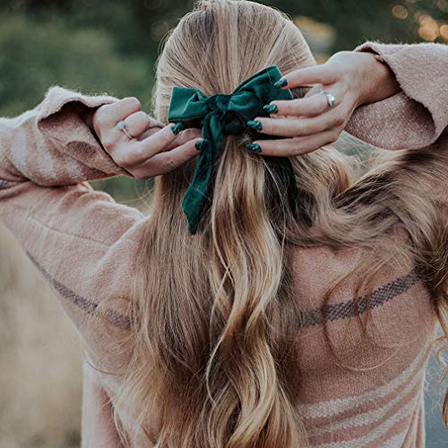 9 PCS Hair Scrunchies Bow Velvet Elastics Hair Ties Scrunchy Hair Bands Vintage Aceessories Ponytail Holder for Women Girls