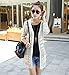 Shawhuaa Womens Crochet Knitted Open Front Cardigan Pocket Sweater,Beige,One Size