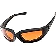 Chopper Men's Motorcycle Wrap 65mm Amber Lens Sunglasses