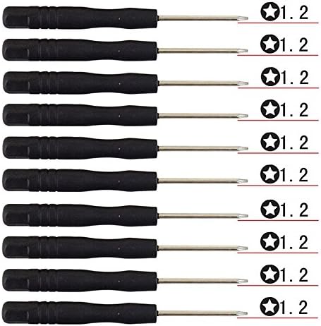 Fixinus Set of 10 Pentalobe 1.2mm Mini Screwdrivers Tool 5 Point Star Head for Repair Apple iPhone Macbook Pro Laptop Tablet Games and Small Electronics