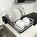 MICOE Dish Drain Drying Rack 1 tier Tableware organizer with Cup Holder Large Capacity dish racks for counter H-WDT1001