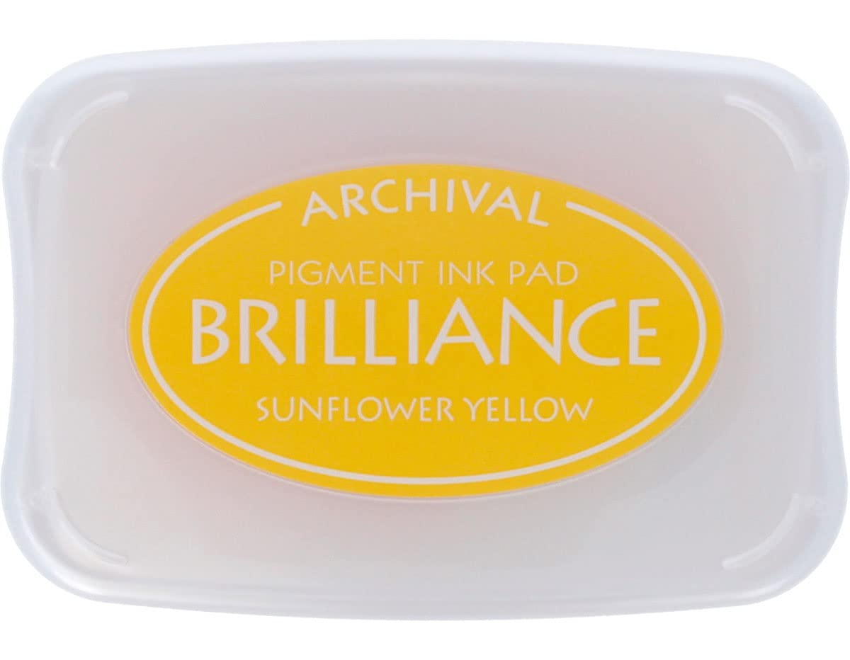 Tsukineko Brilliance Sunflower Pad, Yellow Ink