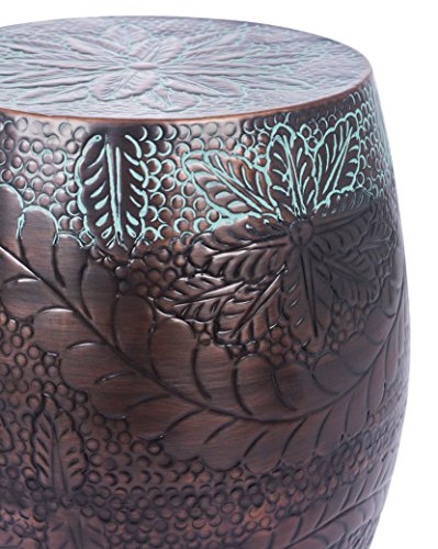 image for BIRDROCK HOME Steel Garden Stool | Metal Seat | End Table | Decorative