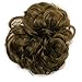 Onedor® Ladies Synthetic Wavy Curly or Messy Dish Hair Bun Extension Hairpiece Scrunchie Chignon Tray Ponytail (12#-Light Brown)