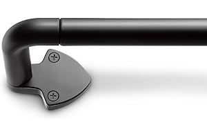 Zeerobee Curtain Rods for Windows 32 to 45, Adjustable 3/4 inch Blackout Drapery Pole Wrap Around Curtain Rods for Bedroom, 3