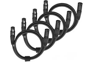 SHOWERORO 10pcs Pin Dmx Cable for Stage Lighting Moving Head Light Cable Par Light for Dj Equipment