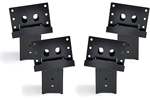 ADLER Multi-Use Outdoor 4x4 Compound Angle Platform Brackets for Deer Stand Hunting Blinds Shooting Shack, Tree House, Observation Decks, Set of 4, 16''x 7.5''x 9'', Black, 4 Count