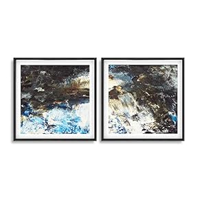 Framed Canvas Wall Art for Living Room, Bedroom Abstract Theme Canvas Prints for Home Decoration Ready to Hang - 16"x16"x2 Panels