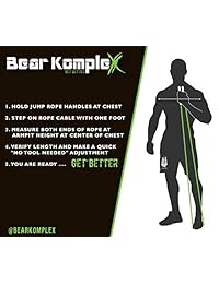 La cuerda de saltar Bear KompleX de aluminio es ideal para crossfit, doble calzoncillo, boxeo, fitness y acondicionamiento.