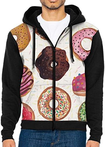Nvthenpiaoliang Donut Cupcake Men's Avant-Garde Fashion Cap Pocket Hoodies