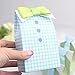 Adeeing 50pcs Party Favor Boxes for Boy Baby Shower Candy Favor Boxes with Blue Green Bow Tie for Wedding Favor Birthday Party