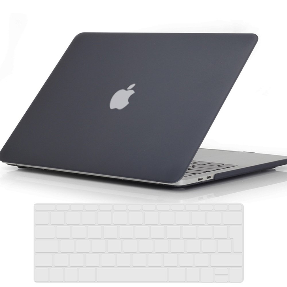RYGOU Matte Black Hard Case with Clear Keyboard Skin for Macbook Pro 13 inch WITHOUT Touch Bar and Touch ID Model:A1708 (Released in Oct 2016)