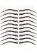 Cardani Eyebrow Tattoos #16: Basic Feathered Arched Brow #16 (Brownish Black)