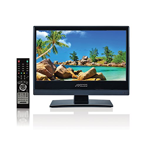 AXESS TV1703-13 13.3-Inch LED HDTV, Features 12V Car Cord Technology, VGA/HDMI/SD/USB Inputs, Built-In Digital and Analog TV Tuner, Full Function Remote