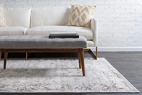 Unique Loom Sofia Collection Area Rug - Casino (7' 10" x 11' Rectangle, Beige/ Tan) - Image 4