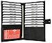 Marshal RFID Blocking Soft Premium Leather Bifold Credit Card Holder with Button Closure (Black)