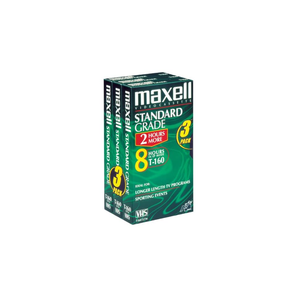 QUALITY VHS VIDEO TAPES (8 HOURS, 3 PK) MXLGXT1603PK Electronics on PopScreen