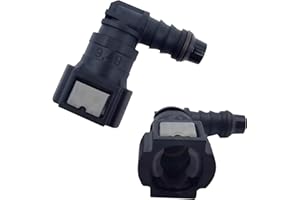 winterrock 2PCS Fuel Line Quick Connector, OD9.49-ID8 Fuel Line Connector, Nylon Elbow Fuel Line Repair Kit, for Quick Connec