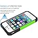 Tekcoo Compatible for iPhone 5S Case/iPhone SE Case/iPhone 5 Case, [Tmajor Series] [Green/Black] Shock Absorbing Hybrid Defender Rugged Cover Skin Shell Hard Plastic Outer & Rubber Silicone Inner